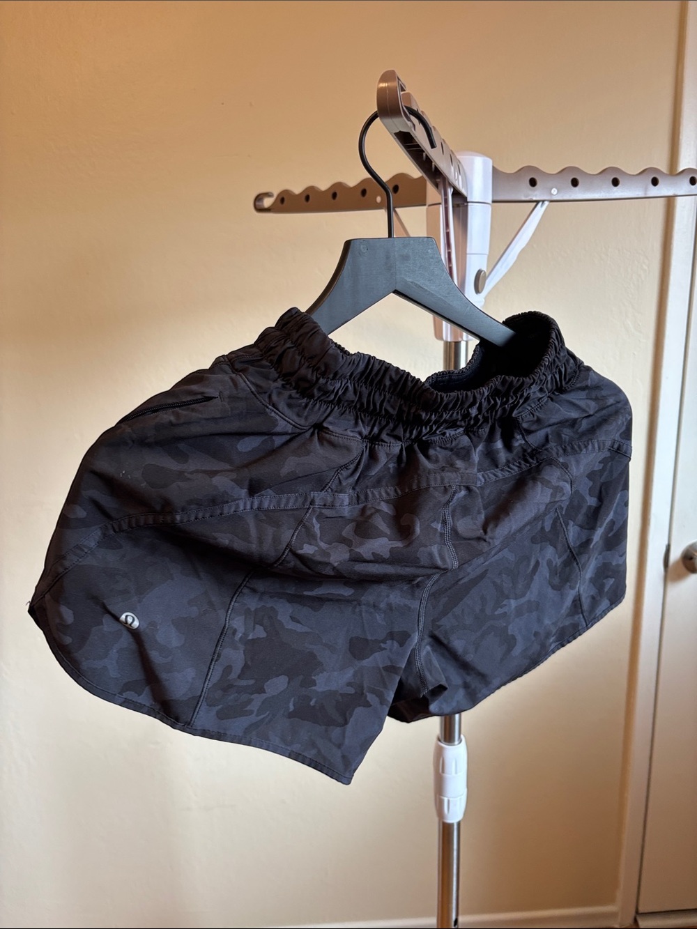 Women's Black Camo Running Shorts size 4